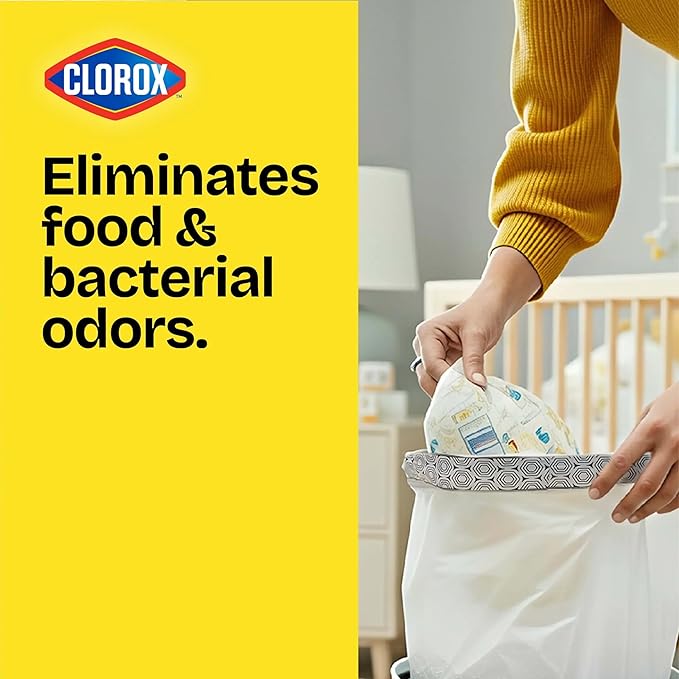 Glad Medium Trash Bags, 8 Gallon, Lemon Fresh Bleach Garbage Bags, Resists