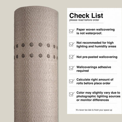 Ansehan Hand-Crafted Wallcovering HA4002 Droplets Stripe 36" W x8 Yard L Textured, Modern, Non Prepasted Natural Home Décor for Christmas Interior, Morandi Taupe