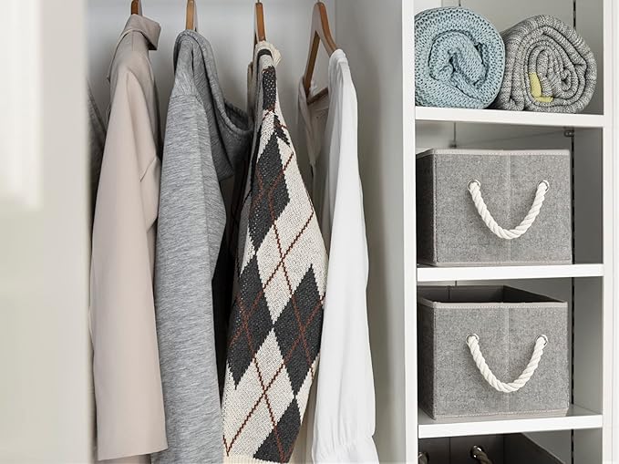 StorageWorks Foldable Storage Bins, Closet Organizer Bins, Shelf Baskets