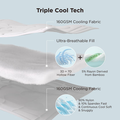 Bedsure Cooling Comforter Bundle Cooling Pillow Cases for Hot Sleepers with Dual-Sided Cool Tech, 2 Pack HA & Ceramides Infused Silky Cooling Pillowcases Soft for Skin & Hair, Grey, Queen Size