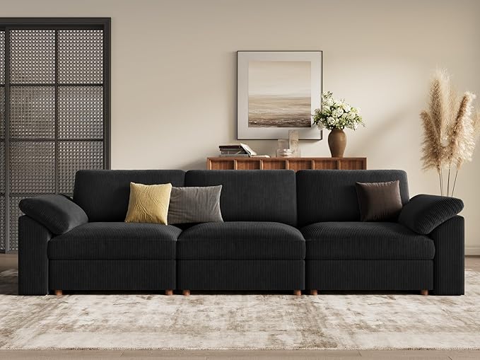 EASE MOOSE Sectional Modular Sofa, Comfty 3 Seat Cloud Couch, FSC Certified