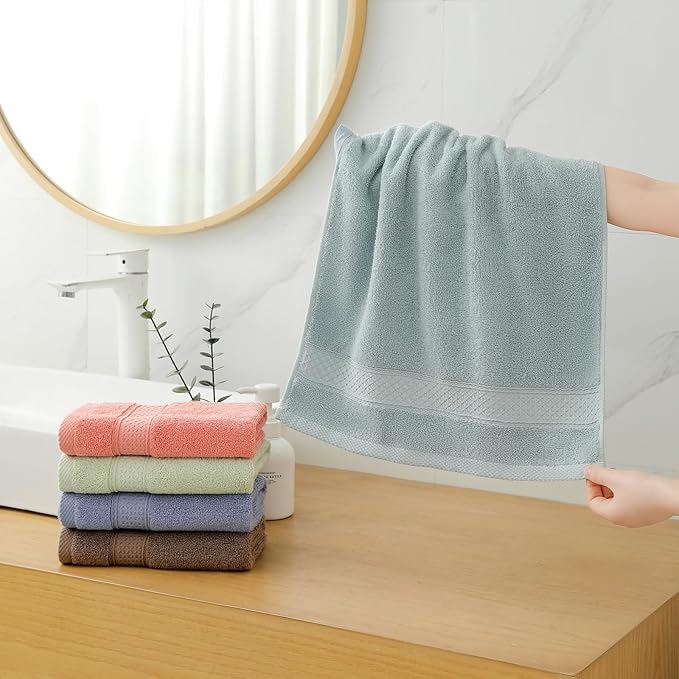 6 Pack Hand Towel Set, 16 by 25 inches, 100% Cotton Ultra Soft and Highly