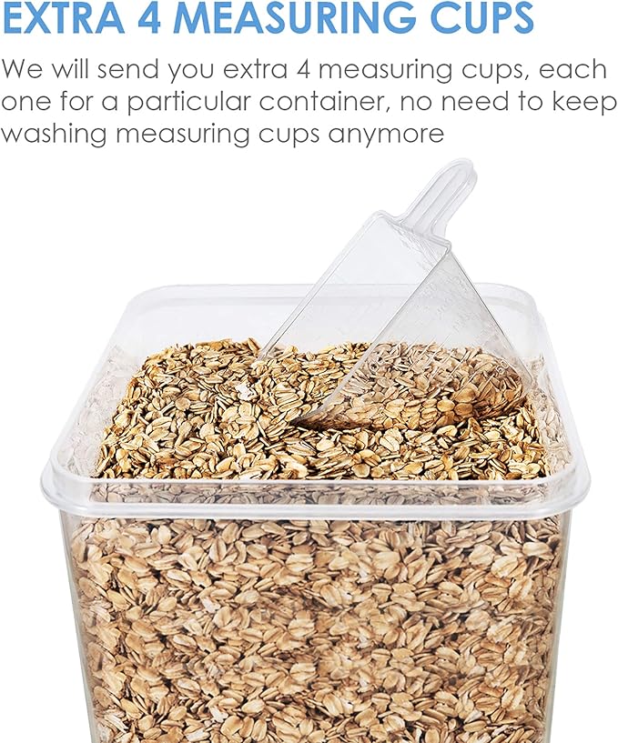 Vtopmart Food Storage Containers 2.5L / 84.5oz, 4 Pieces BPA Free Plastic