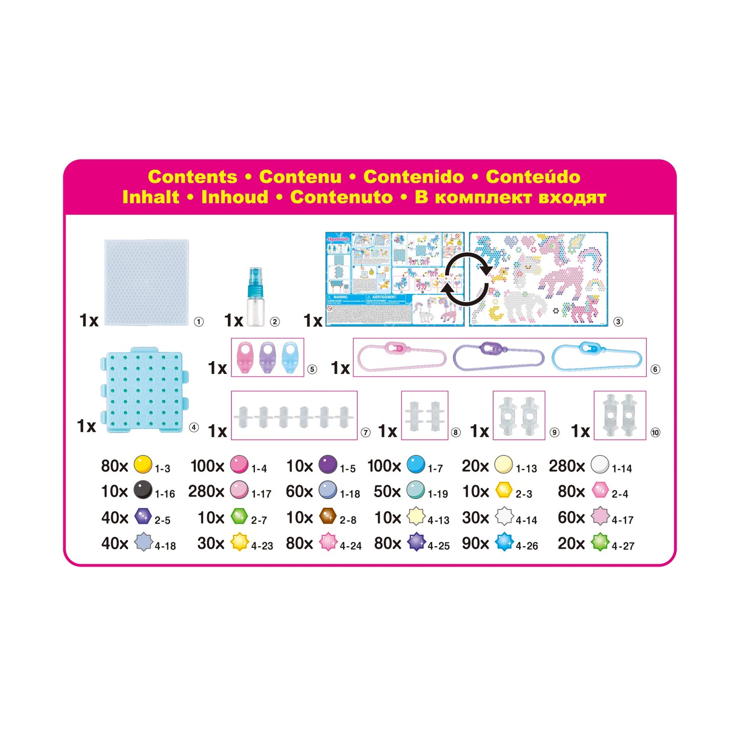 Aquabeads Mystic Unicorn Set, Art & Craft Bed kit 31944