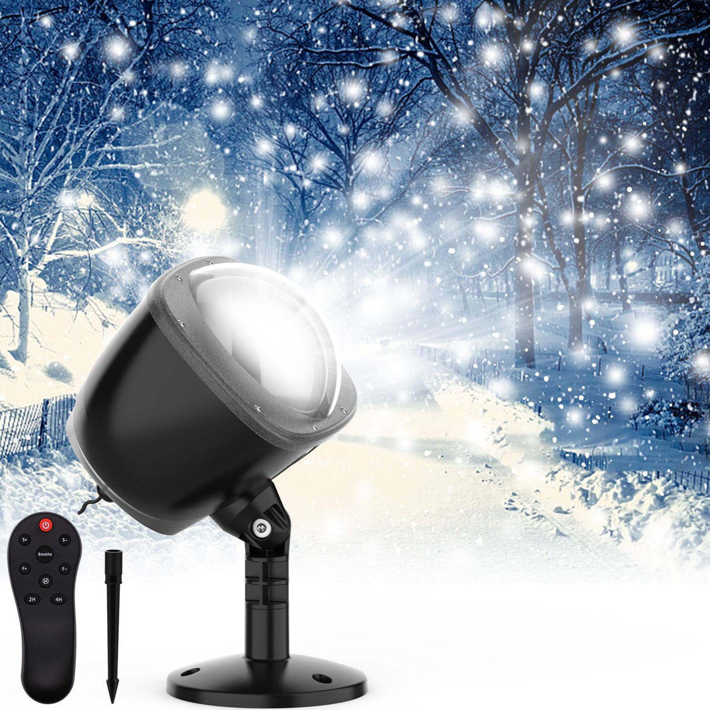 SOMKTN Christmas Snowfall Projector Lights Outdoor,Snow Falling Projector Lamp Dynamic Snow Effect Christmas Dot Decorations Lighting for Xmas House.Garden Yard, Party,Club, Landscape