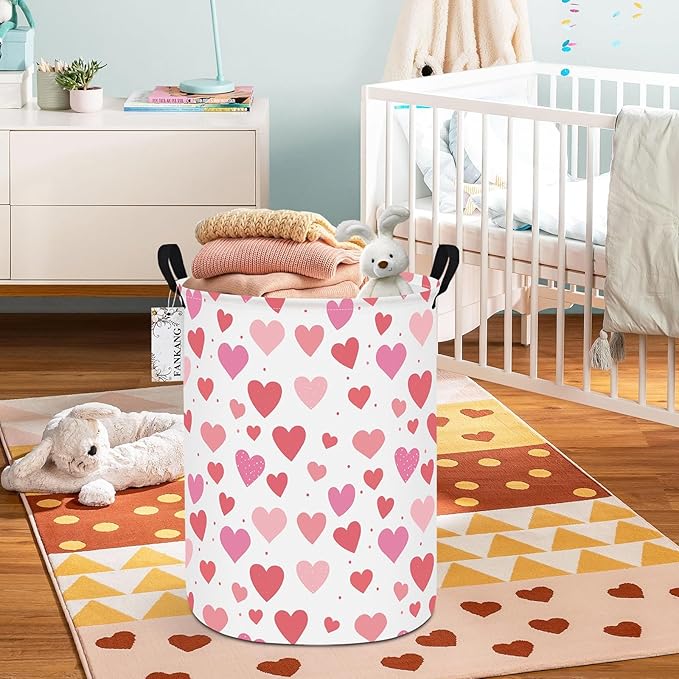 FANKANG Storage Basket, Nursery Hamper Canvas Laundry Basket Foldable