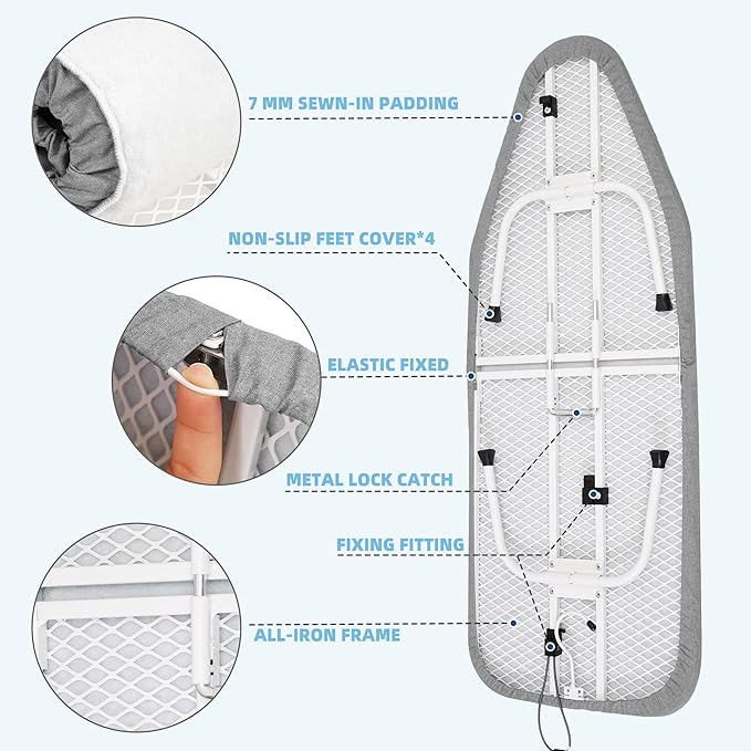STORAGE MANIAC Tabletop Ironing Broad, All Iron Frame Mini Folding Ironing Broad