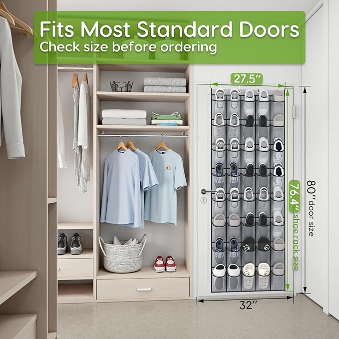 Unjumbly Over the Door Shoe Organizer