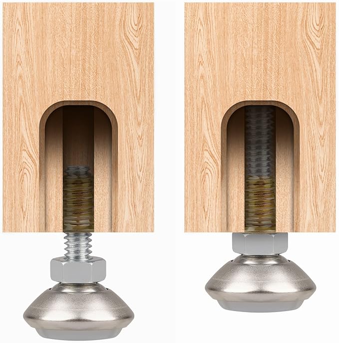 Anwenk Swivel Leveling Feet Furniture Levelers Feet Angle Height Adjustable