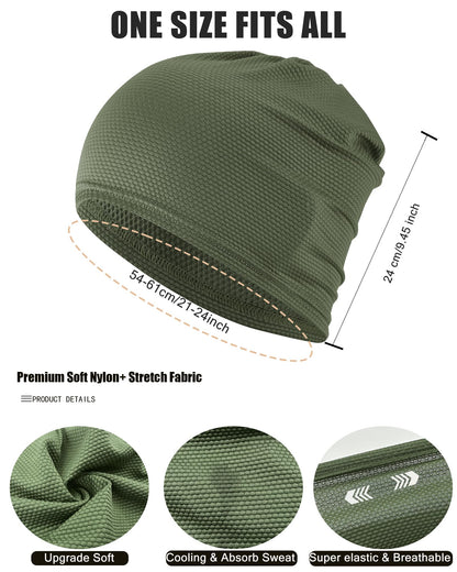 choshion Cooling Skull Caps for Men Women-Thin Breathable Mesh Beanie for Running Skull Cap for Cycling Gym & Outdoor Sports