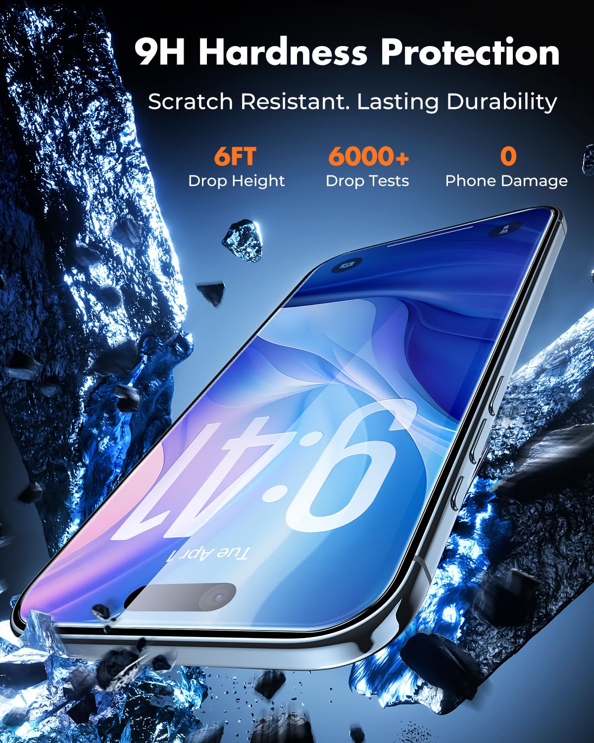 UNBREAKcable 2-Pack Screen Protector for iPhone 16e/13/13 Pro/14, Double Shatterproof Tempered Glass [Easy Installation] [9H Hardness] [99.99% HD] [Case Friendly] for Apple 13 Pro/13/14/16e 6.1 inch