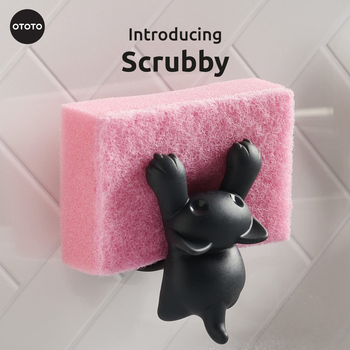 OTOTO Cute Sponge Holder for Kitchen Sink - Dishwasher Safe Organizer, Compact Sink Accessories, Dish Sponge Holder