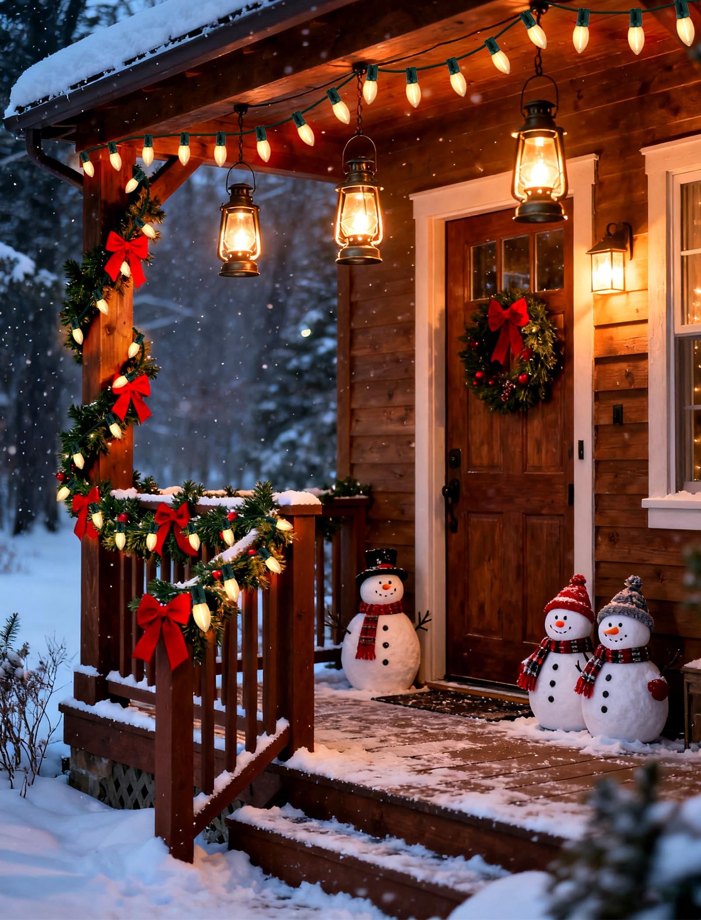 Adirxon (2-Pack) 50FT 50 LED C9 Outdoor Christmas Lights, Waterproof & Connectable String Lights for Holiday Decor, Super Bright Warm White Bulbs for Patio, Yard, Porch, and Roofline