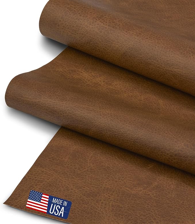 Faux Leather Fabric, Thick Durable Synthetic Repholstery Leather Vinyl