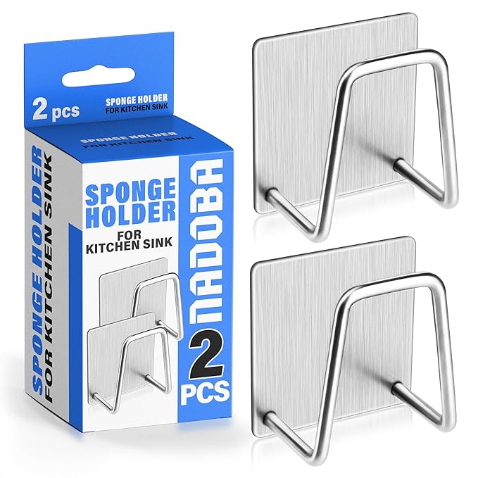 2Pcs Stainless Steel Sponge Holder