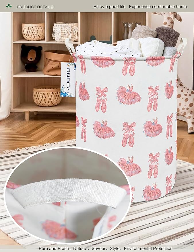 Round waterproof laundry basket, foldable storage basket, laundry Hampers
