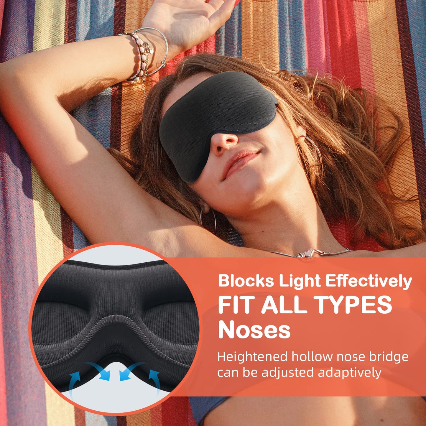INNELO 3D Contoured Sleep Mask for Side Sleepers, 100% Light Blocking Sleeping Mask for Men & Women, Soft, No Pressure on Eyes, Airplane Blindfold for Travel, Night Eye Cover for Nap, Yoga, Grey