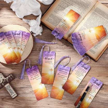 Chiisong 100 Sets Christian Bookmark for Mom Mother's Day Gift Bible Verses Bookmark with Tassel Religious Inspirational Scripture Book Marks, Gift for Mom Mother's Day Women Church Book Lover