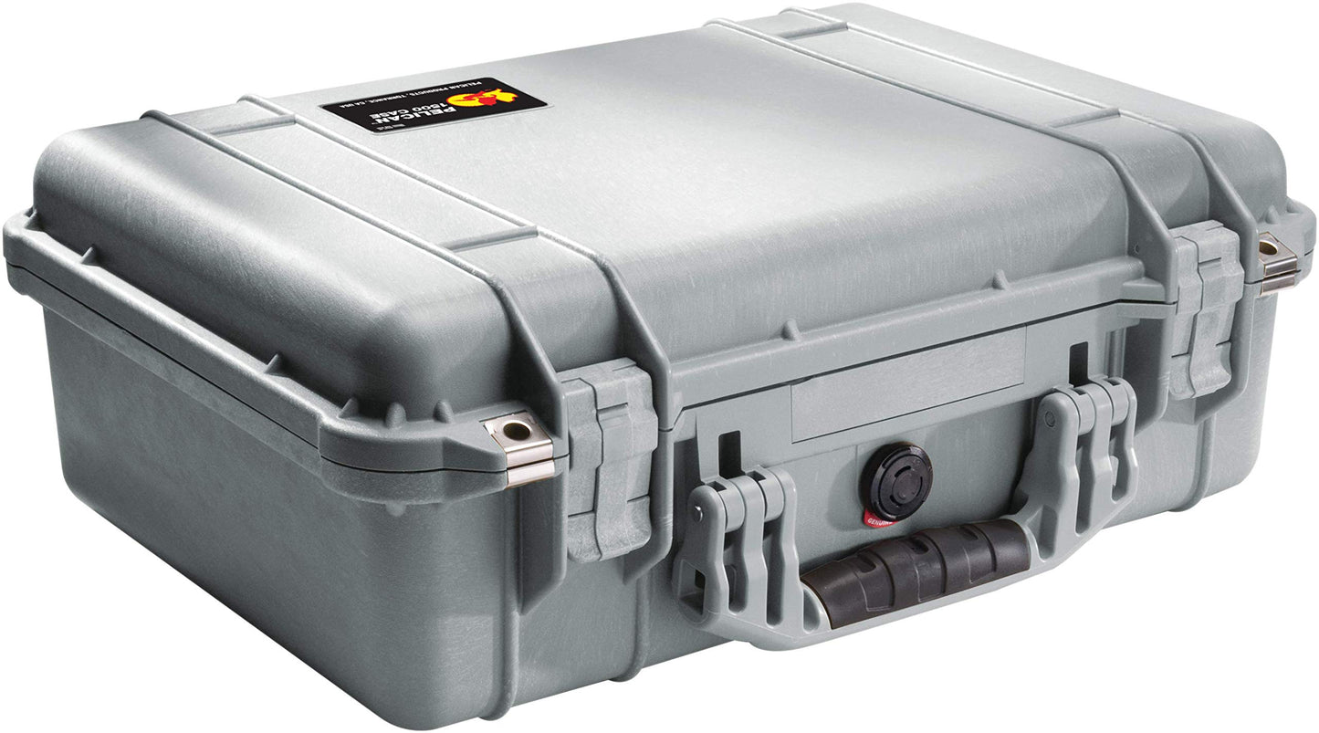 Pelican 1500 Case With Foam (Silver)