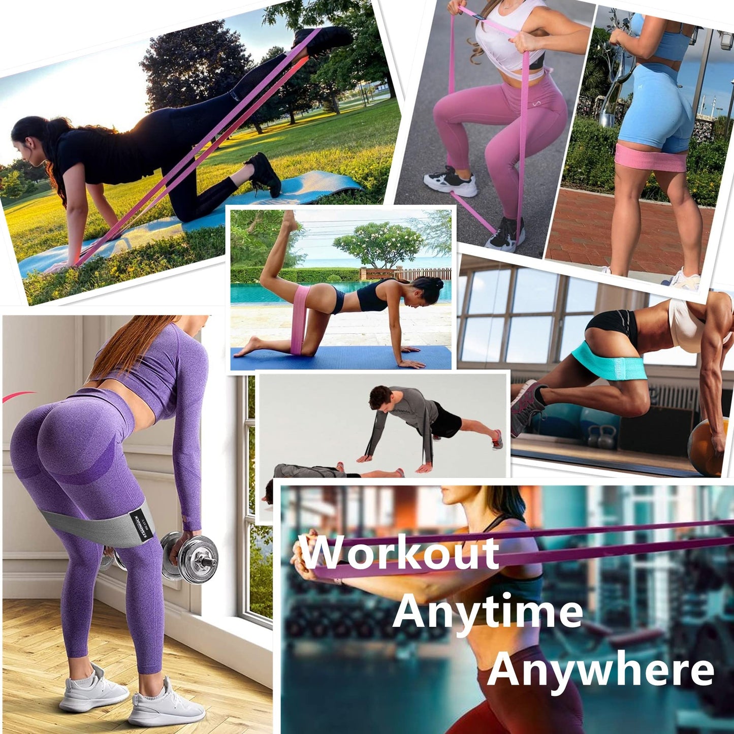 STANDROCK Fabric Resistance Bands for Working Out, 3 and 4 Levels Booty Bands Long Resistance Bands for Women and Men | Elastic Bands for Exercise Bands Resistance Workout Bands Resistance