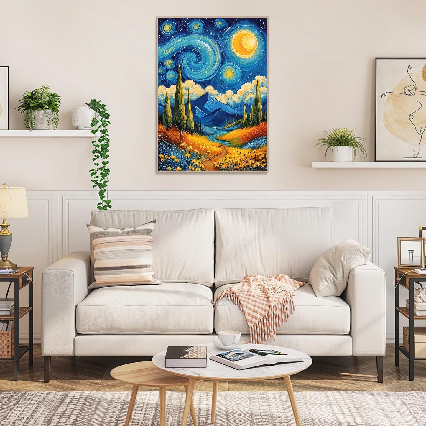 1000 Piece Van Gogh-Inspired Starry Night Jigsaw Puzzle for Adults