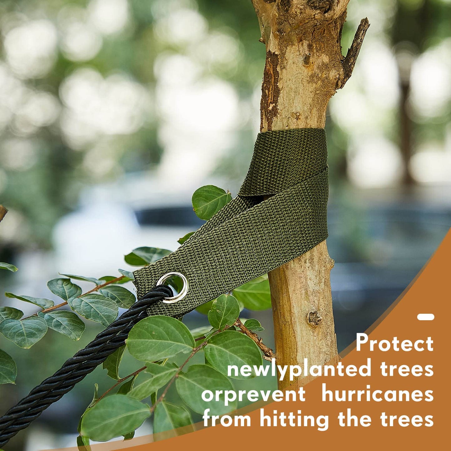 32 Pieces 15.74 Inches Tree Straps for Staking with Grommet Heavy Duty Tree and Plant Supports Stakes for Guying Staking Newly Planted Sapling Straight and Hurricane Protection (Military Green)