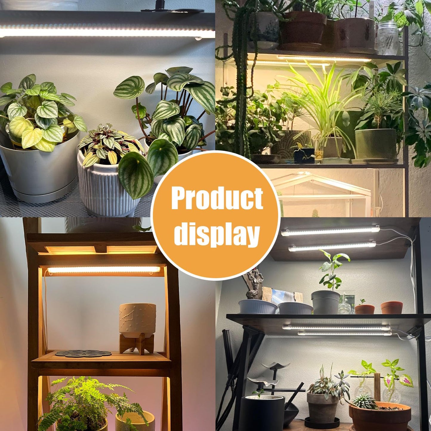 RWNTAO LED Plant Grow Lamp, 3500K Full Spectrum Growing Light Strips for Indoor Small Plants with 3/9/12H Timer & 10 Dimmable Levels, LED Growth Light for Green House Hydroponics Succulent 2 Pack