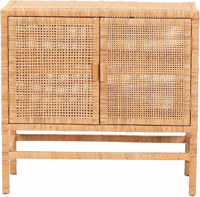 Bali & pari Vivan Natural Rattan Storage Cabinet