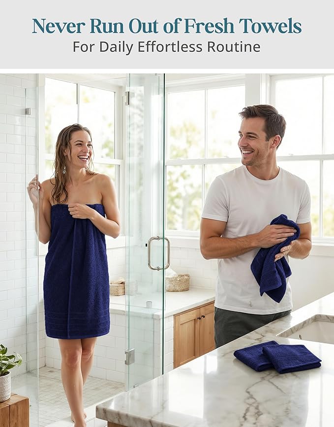Casa Platino 100% Cotton Bath Towels