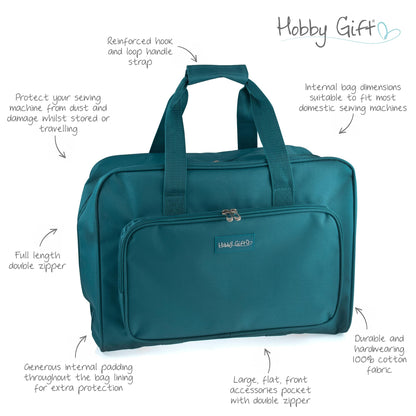 Hobbygift MR4660TEAL Sewing Machine Carry Case, Teal, One Size, 47 x 21 x 33cm