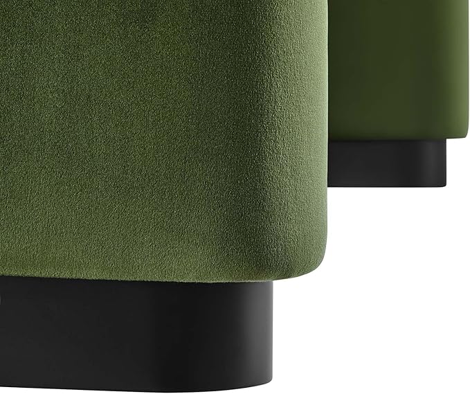 Modway EEI-6735-BLK-MOS Koda Performance Velvet Waterfall Ottoman