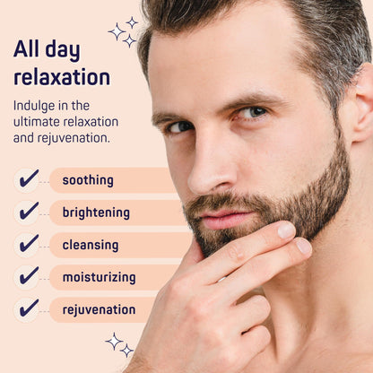 SpaLife Luxury Spa Skincare Sandalwood Gift Set for Men | Mens Body Wash Gifts | Mens Gift Set for Bath and Body | Christmas Gifts for Men | Cleansing, Moisturizing, Exfoliating | 7-Piece Bundle