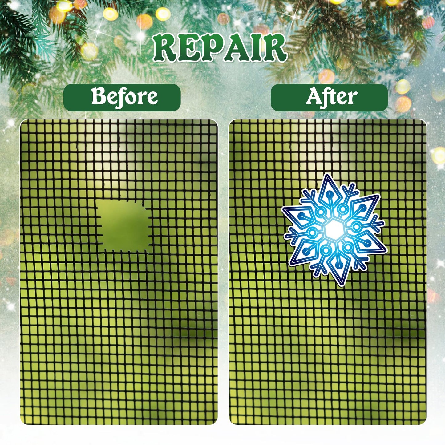 JSRQT 12 Pcs/6 Pairs Magnetic Screen Door Decals Winter Christmas Magnets Protector Double Sided Flexible Stickers Decorative for Patio Sliding Pets Fridge Refrigerator Window Snowflake Bird Snowman