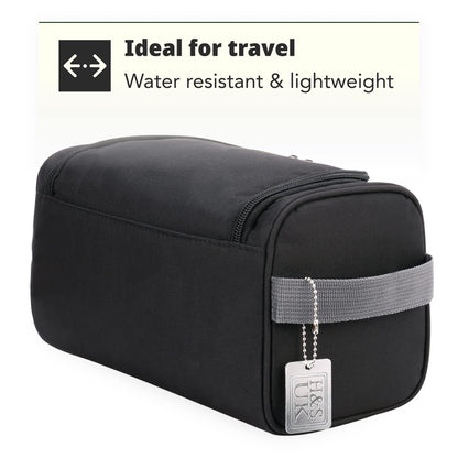 H&S Hanging Travel Toiletry Bag for Men & Women, Overnight Wash & Shaving Organiser, Gym Accessory, Men's Wash Bag