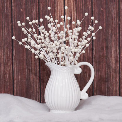 Osfvn Christmas Berries Picks Set of 12 Xmas Tree Decorations 14inches White Holly Berry Stems Decorative Artificial Floral Picks for Holiday Wreath Garland Floral Table Arrangement Decor