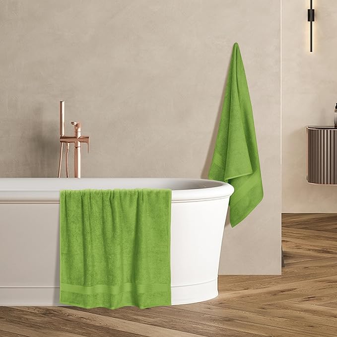 GLAMBURG Premium Cotton 4 Pack Bath Towel Set