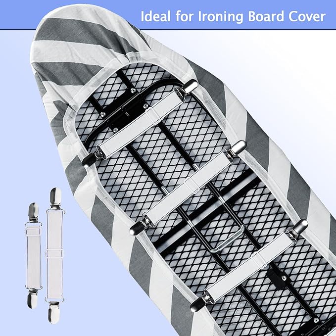 SheeChung Ironing Board Cover Clips, Anti-Slip Straps