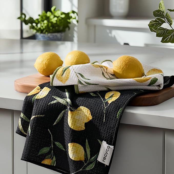 RECYCO Waffle Kitchen Towel Set of 2