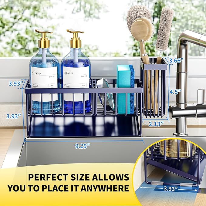 Cisily Navy Blue Sink Caddy Organzier