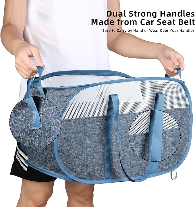 100L Collapsible Laundry Baskets, Tear Proof Pop Up Laundry Hamper