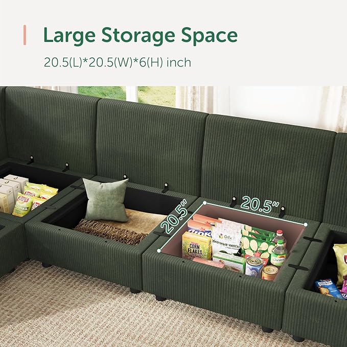 HONBAY Modular Sectional Sleeper Sofa