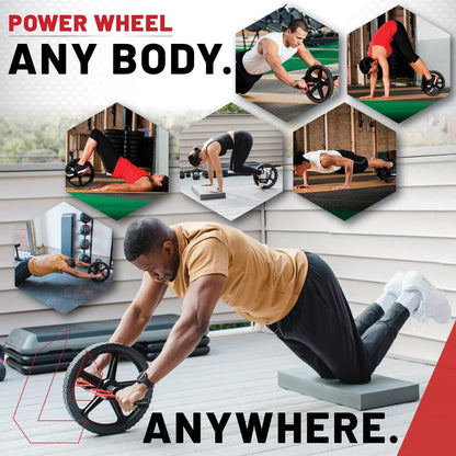 Lifeline Power Wheel for Full Body Functional Fitness - Strengthen Abs, Core, Lower & Upper Body with Foot Straps