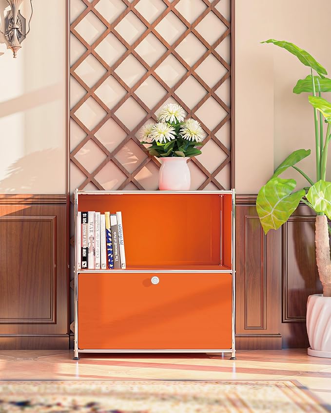 32.5-Inch Flip-Top Side Table & Buffet Cabinet