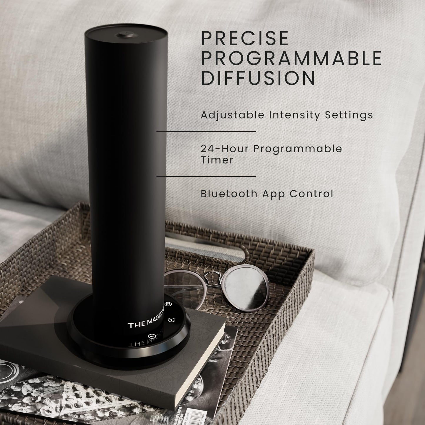 The Magic Scent Diffuser, Scent Air Machine for Home & Hotels, HVAC or Portable Nebulizing Diffuser - Large Room Waterless Aroma Machine - Aroma Oil Included