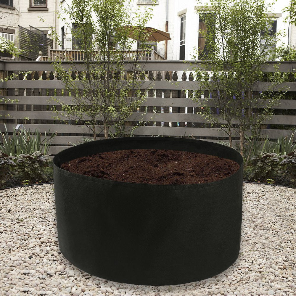 Xnferty 100 Gallons Extra Large Round Raised Garden Bed, Deep Soil Diameter 38"/ Height 20" Planting Container Grow Bags Durable Felt Fabric Planter Pot for Plants,Vegetables,Flowers (Black)