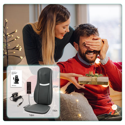 Snailax 2025 Shiatsu Neck Back Massager with Heat -Deep Kneading Massage Chair Pad,Adjustable Intensity,Full Body Massage Seat Cushion for Relaxation