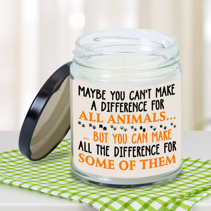 MEDROC Veterinary Candle Make Difference for Animals Gift for Vet Coworker Friend, Birthday Christmas Vet Week Gift Vet Tech Veterinarian Assistant Vet Student Graduation Home Decor