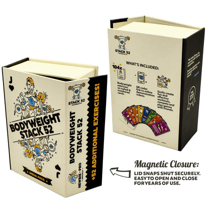 Stack 52 Bodyweight Exercise Cards: Workout Playing Card Game. Designed by a Military Fitness Expert. Video Instructions Included. No Equipment Needed. Burn Fat Build Muscle. (Bodyweight Mega Pack)