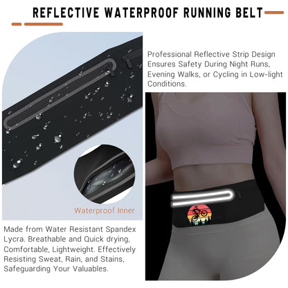 Mountain Tree Bicycle Running Belt Waist Pack Bag for Men Women,Runner Fanny Pack with 3 Pouches,Waterproof Reflective Running Bag Phone Holder for Jogging Hiking Traveling Gym,runner gifts for women