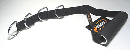 Stirrup Handle with 4 D-Rings Adjustable Cable Machine Attachment Power Sports (Sold Single)
